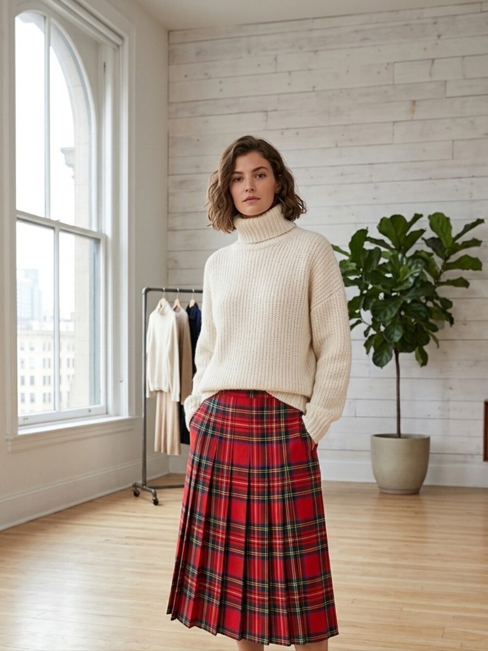 Vintage Edinburgh Wool Plaid Skirt *READ*
